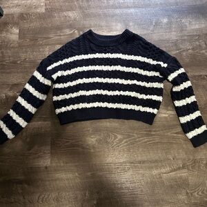 Jessica Simpson Navy and Cream Striped Sweater